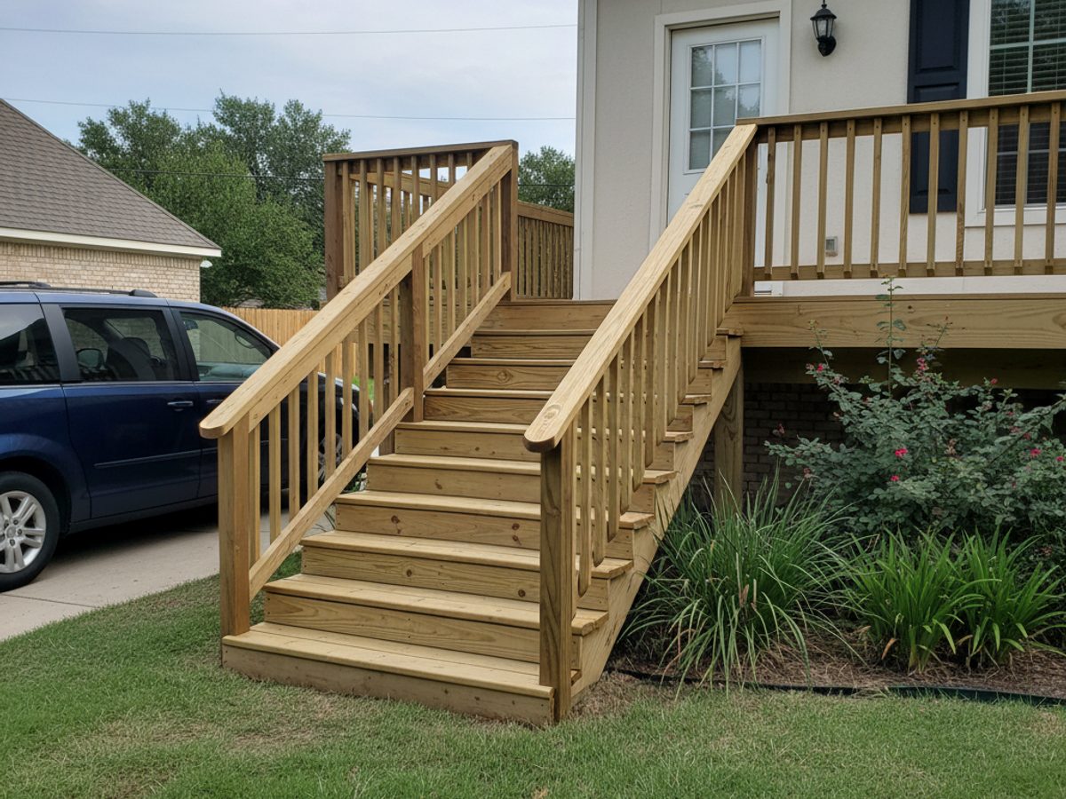 Custom Deck Design completed by Oasis Deck Co in Dallas, TX