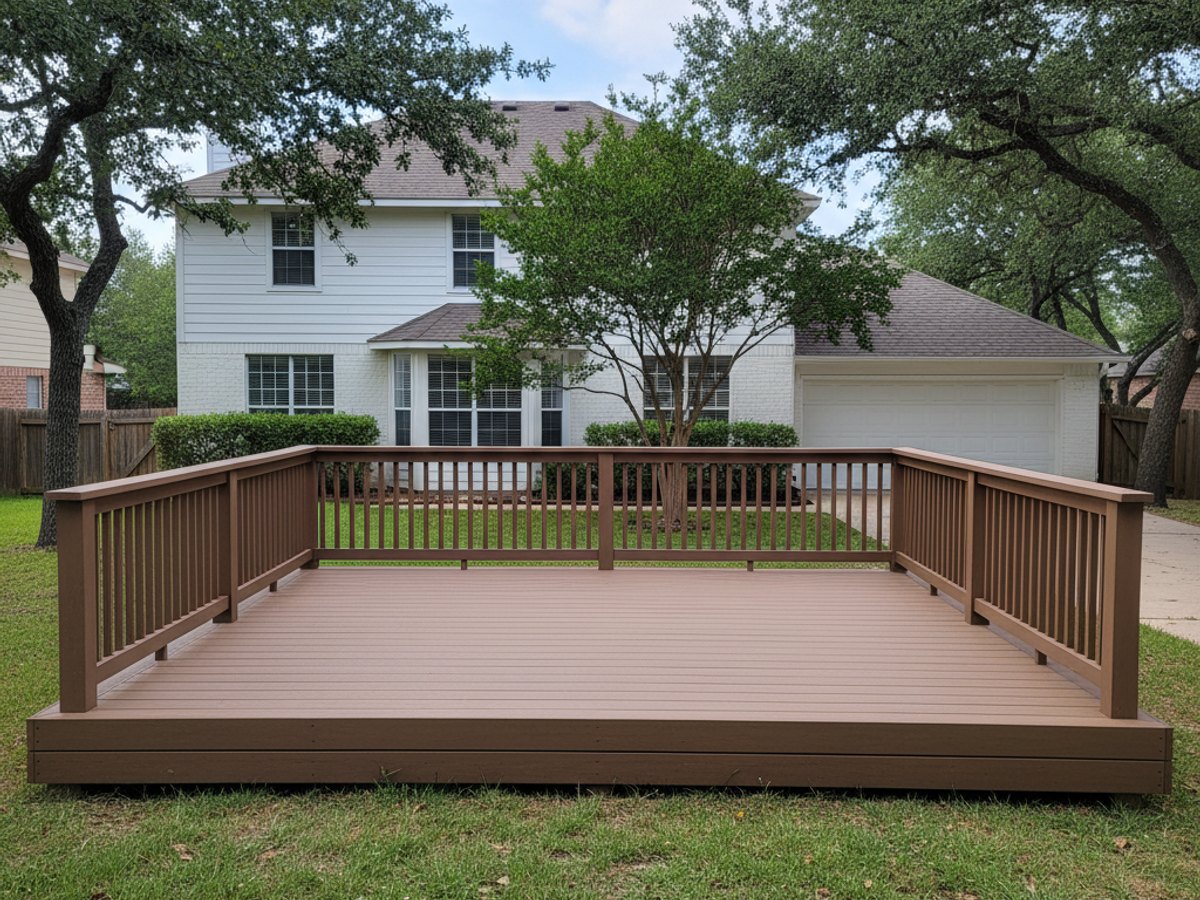 Oasis Deck Co crew working on a home