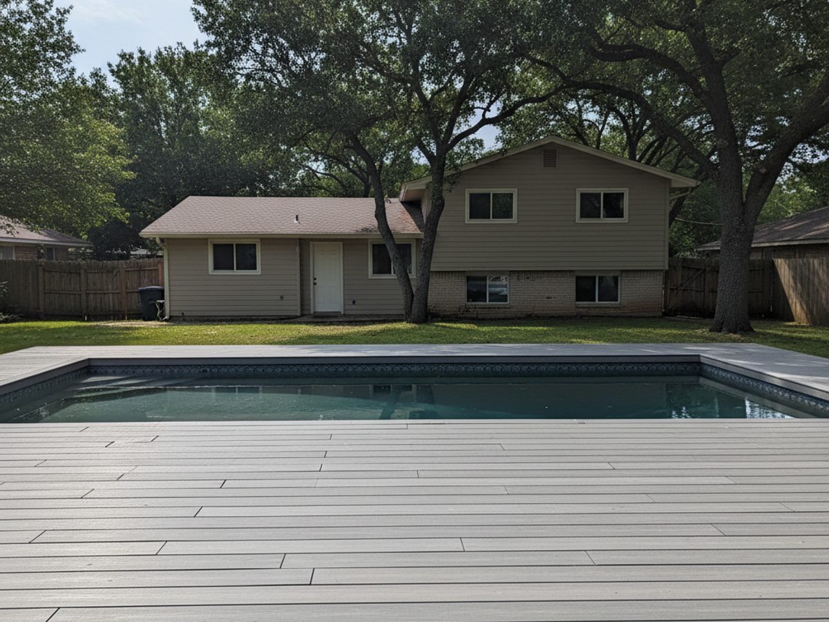 Composite Decking completed by Oasis Deck Co in Garland, TX